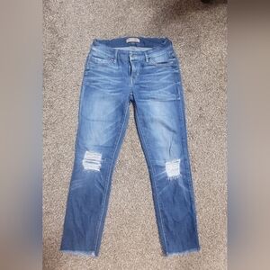 Women's Blue Distressed Jeans Guess Jeans Size 24 But Fit Like A 25